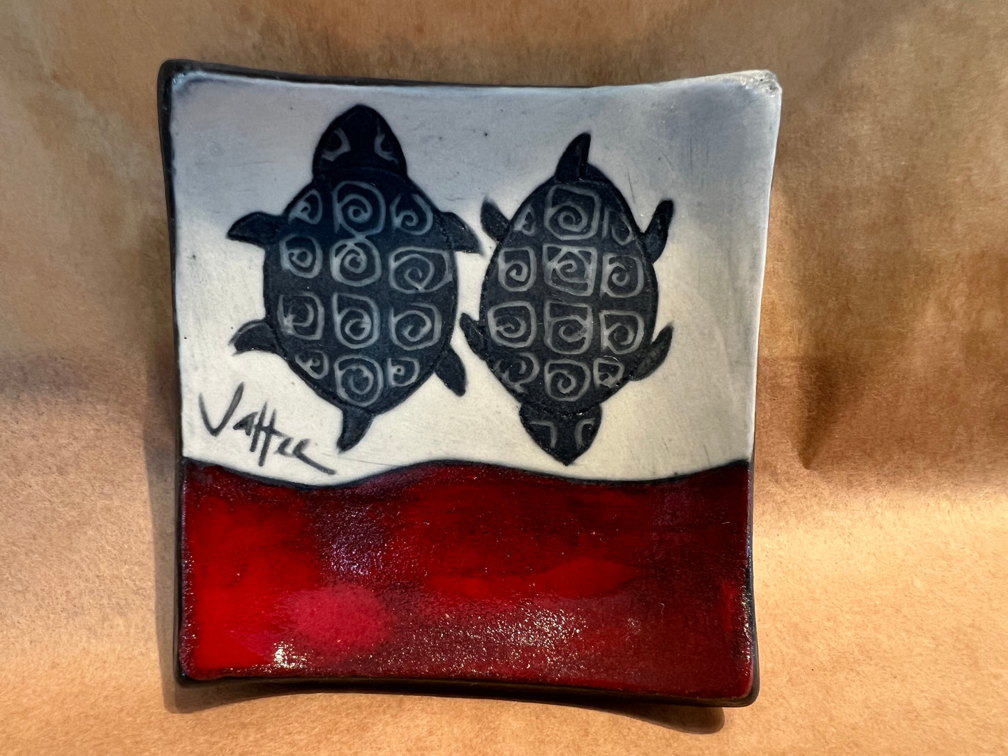 Turtles on small tray/boxed 3.5x3.5