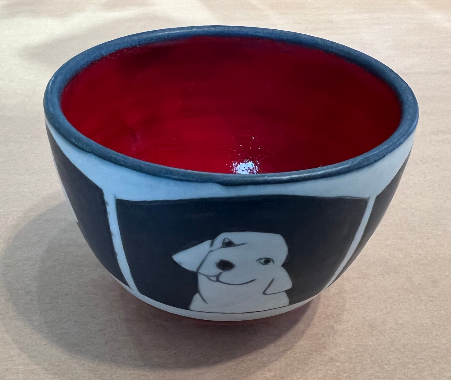 Dogs on Tea Bowl 3”x3”