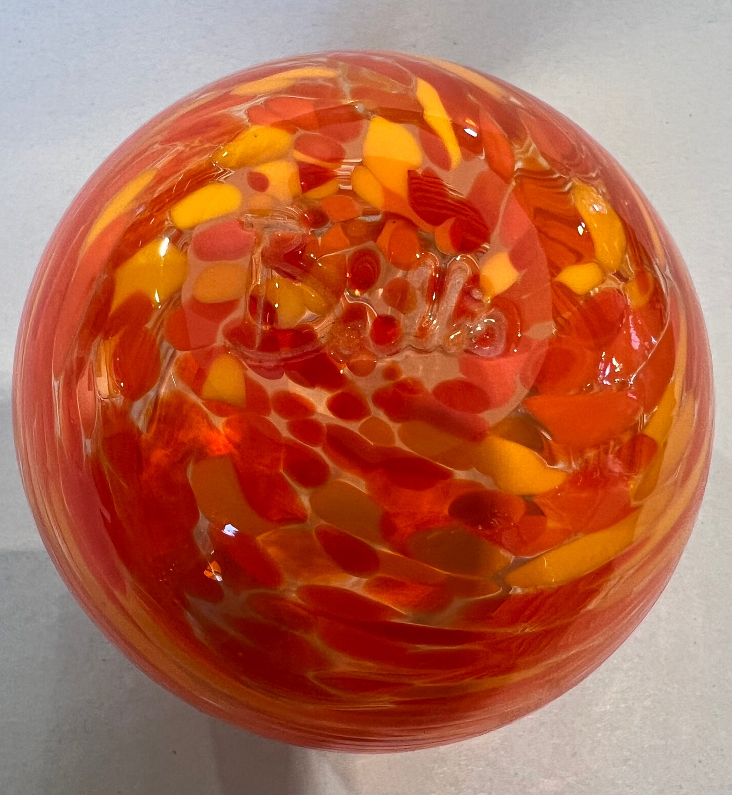 Stemless Wine Glass Orange by Cory Ballis
