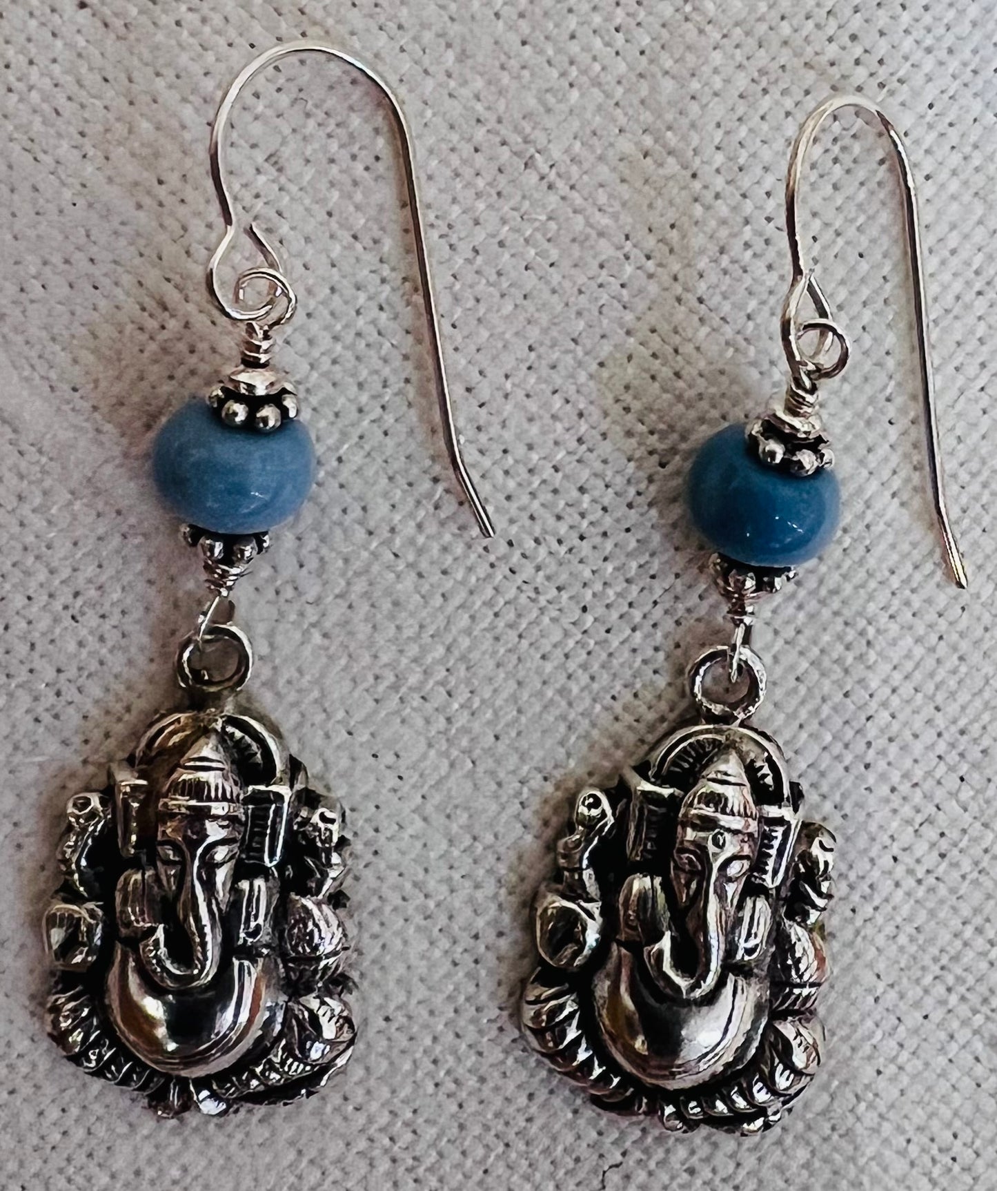 #1128 NT Ganesh, sterling silver, blue opal