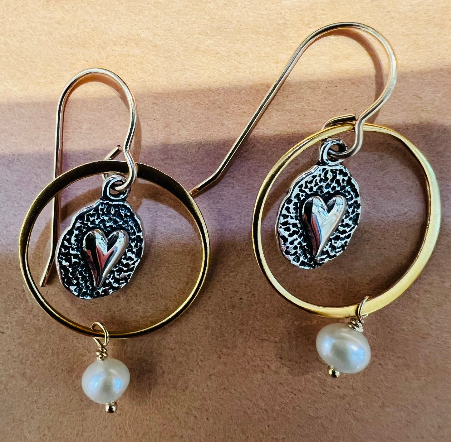 #1137 22KT VERMEIL, PEARL, sterling silver~ NANCY TILLISCH