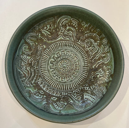 Blaisdell 12.5" green bowl