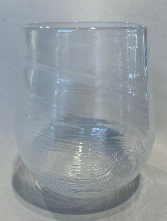 Stemless Wine Glass Moonstone by Cory Ballis