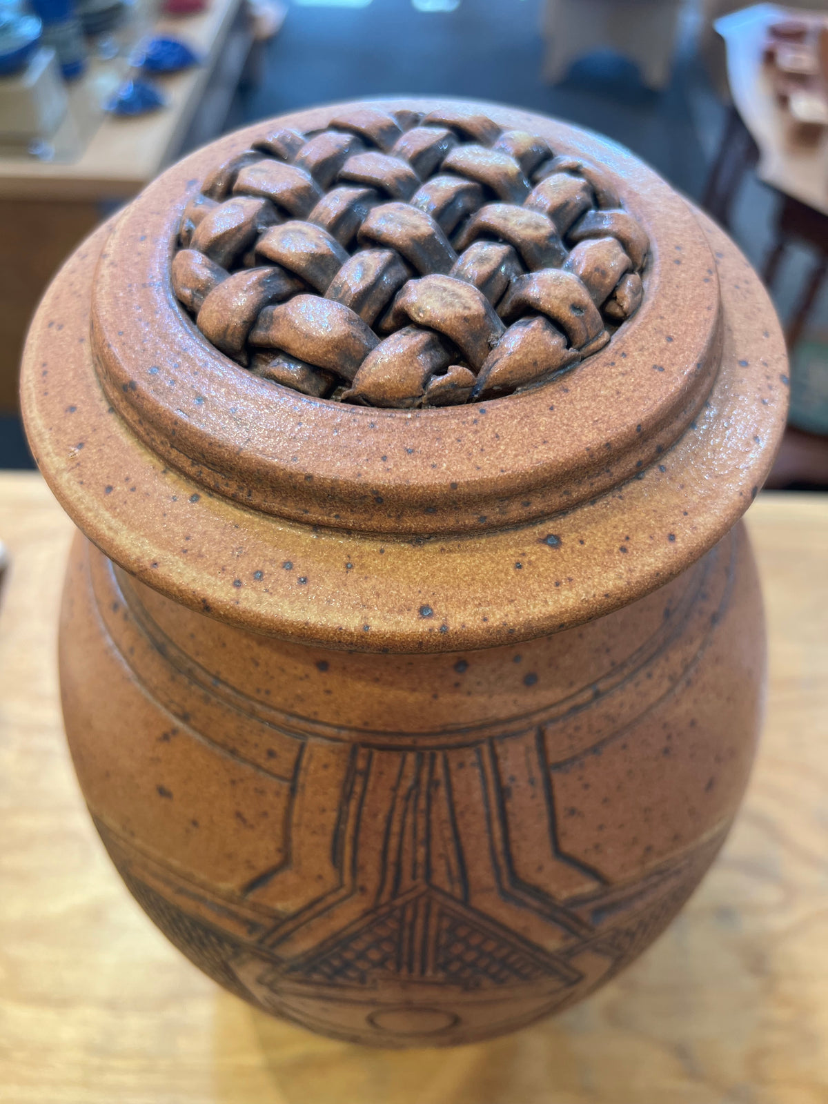 Blaisdell Woven topped Jar 12"