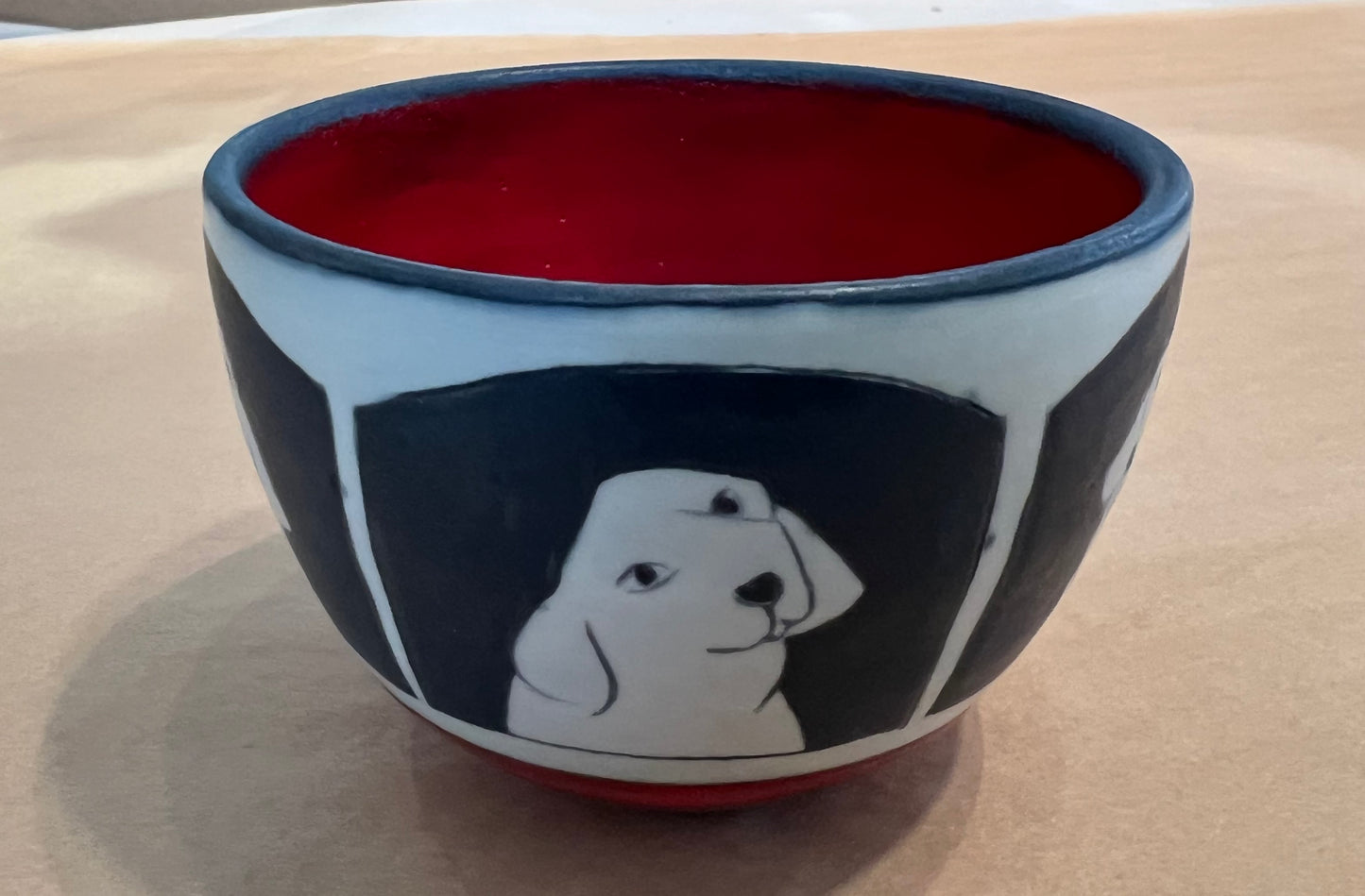 Dogs on Tea Bowl 3”x3”